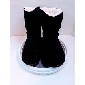 Black Ankle Boots With Faux Fur Lining For Women Size 7.5